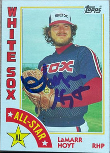 SOLD 158840 LaMarr Hoyt Autographed 1984 Topps #405