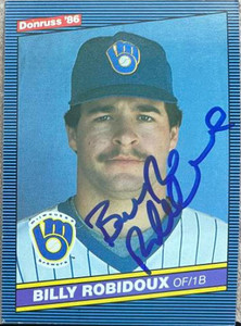 Billy Jo Robidoux Autographed 1986 Donruss #515