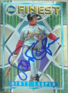 Scott Cooper Autographed 1995 Topps Finest #244