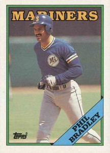1988 Topps #55 Phil Bradley NM-MT Seattle Mariners 