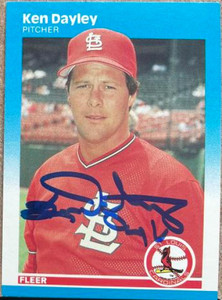 Ken Dayley Autographed 1987 Fleer #293