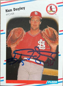 Ken Dayley Autographed 1988 Fleer #30