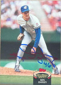Ken Dayley Autographed 1992 Stadium Club #137
