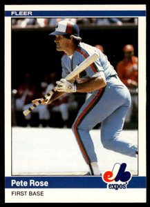 1984 Fleer Update #102 Pete Rose NM Montreal Expos 