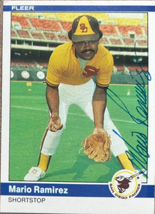 Mario Ramirez Autographed 1984 Fleer #309