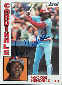George Hendrick Autographed 1984 Topps #540