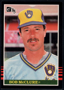 1985 Donruss #536 Bob McClure VG Milwaukee Brewers 