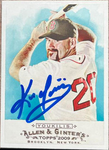 Kevin Youkilis Autographed 2009 Topps Allen & Ginter #110 Kevin Youkilis Autographed 2009 Topps Allen & Ginter #110