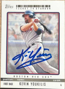 Kevin Youkilis Autographed 2009 Topps Ticket to Stardom #4 