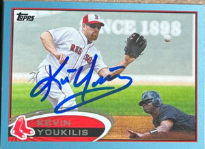 Kevin Youkilis Autographed 2012 Topps Blue #160