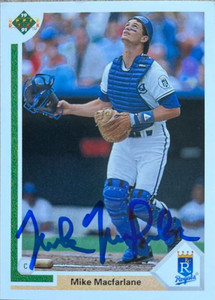 Mike Macfarlane Autographed 1991 Upper Deck #570