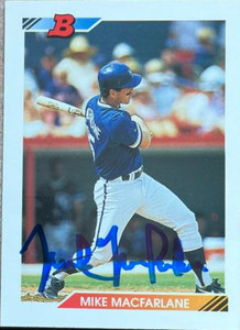 Mike Macfarlane Autographed 1992 Bowman #589