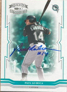 Paul Lo Duca Autographed 2005 Donruss Throwback Threads #14 Paul Lo Duca Autographed 2005 Donruss Throwback Threads #14