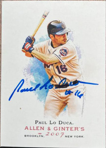 Paul Lo Duca Autographed 2007 Allen & Ginter #154