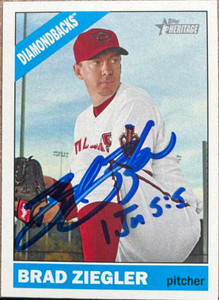 Brad Ziegler Autographed 2015 Topps Heritage #23