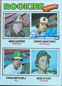 Dennis Martinez Autographed 1977 Topps #491