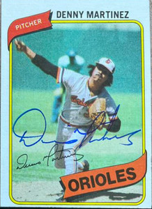 Dennis Martinez Autographed 1980 Topps #10 Baltimore Orioles Card
