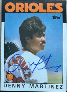Dennis Martinez Autographed 1986 Topps #416