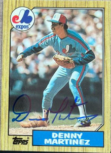 Dennis Martinez Autographed 1987 Topps Tiffany #252