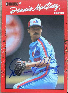 Dennis Martinez Autographed 1990 Donruss #156
