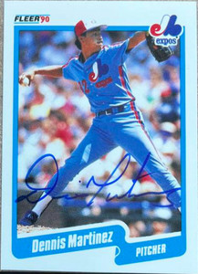 Dennis Martinez Autographed 1990 Fleer #354
