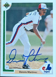 Dennis Martinez Autographed 1991 Upper Deck #385