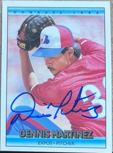 Dennis Martinez Autographed 1992 Donruss #686