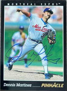 Dennis Martinez Autographed 1993 Pinnacle #38