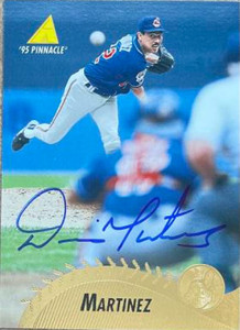 Dennis Martinez Autographed 1995 Pinnacle #374