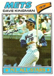 1977 Topps #500 Dave Kingman VG New York Mets 