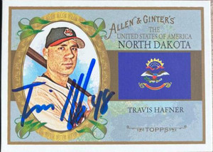 Travis Hafner Autographed 2008 Topps Allen & Ginter - United States #US34 