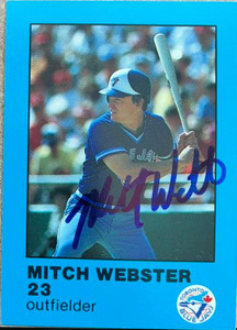 Mitch Webster Autographed 1984 Toronto Blue Jays Fire Safety SGA #NNO 
