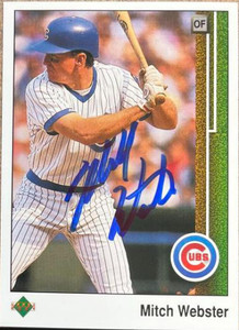Mitch Webster Autographed 1989 Upper Deck #65
