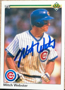 Mitch Webster Autographed 1990 Upper Deck #153