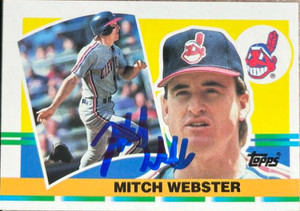 Mitch Webster Autographed 1990 Topps Big #298