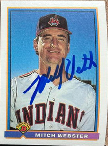 Mitch Webster Autographed 1991 Bowman #66