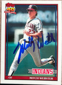 Mitch Webster Autographed 1991 Topps Tiffany #762