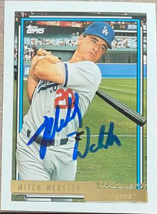 Mitch Webster Autographed 1992 Topps Gold Winner #233