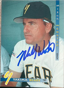 Mitch Webster Autographed 1997 Grandstand Yakima Bears #34 CO