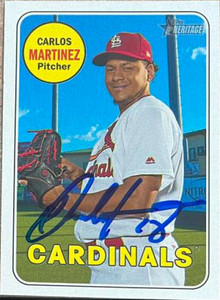 Carlos Martinez Autographed 2018 Topps Heritage #265