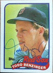 Todd Benzinger Autographed 1989 Topps #493