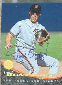 Todd Benzinger Autographed 1994 Leaf #85