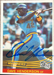 Dave Henderson Autographed 1984 Donruss #557
