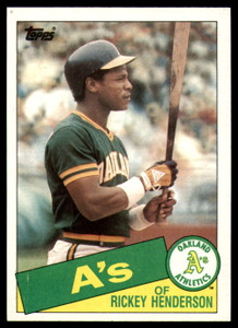 1985 Topps #115 Rickey Henderson VG Oakland Athletics 