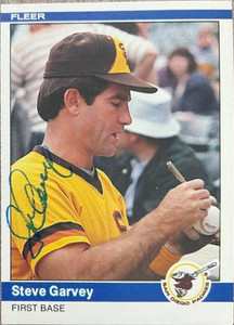 Steve Garvey Autographed 1984 Fleer #300