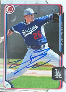 Jose De Leon Autographed 2015 Bowman Draft #97 