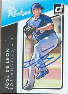 Jose De Leon Autographed 2017 Donruss - The Rookies #TR-9 