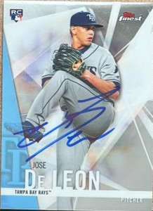 Jose De Leon Autographed 2017 Topps Finest #57 RC