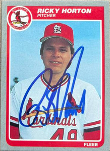 Ricky Horton Autographed 1985 Fleer #227 RC St. Louis Cardinals 
