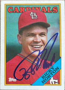 Ricky Horton Autographed 1988 Topps #34